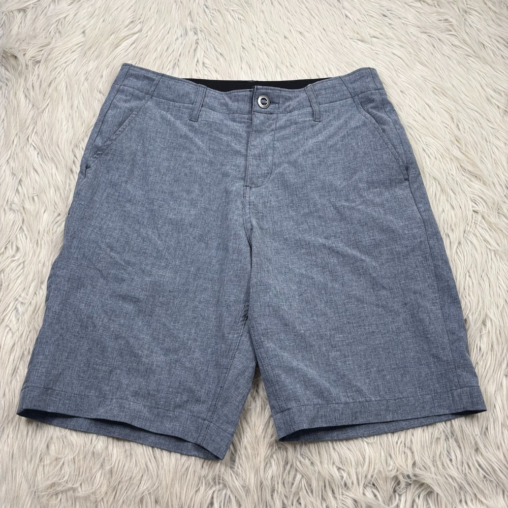 Volcom Men's 29 Blue Surf & Turk 4 Way Stretch Shorts Flat Front